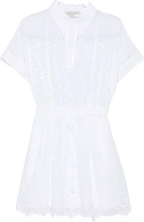 Ermanno Scervino Womens Embroidered Cotton Shirtdress