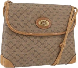 Gucci Pre-owned Cross Body Bags, female, Beige, Size: ONE SIZE Pre-owned Vintage Small GG Shoulder Bag