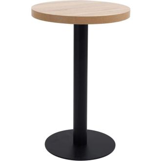 vidaXL Mesa De Bistr&oacute; Mdf Marr&oacute;n Claro 50 Cm Vidaxl