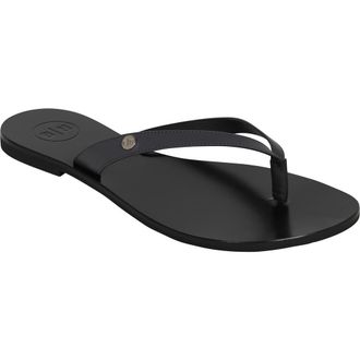 Bella | Ha Italian Leather Handmade Flip Flop in Blackened Pearl at Nordstrom, Size 10Us