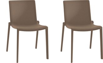 Resol Sillas Beekat Resol Pl&aacute;stico Marr&oacute;n (pack De 2)