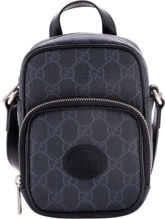 Gucci Interlocking G Patch Top Handle Crossbody Bag Gg Coated Canvas Mini (Authentic Pre-Loved)