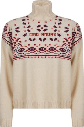 Giada Benincasa Soho Geometric Patterned Turtleneck Sweater