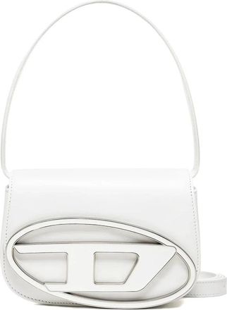 Diesel Tassen, Dames, Wit, ONE Size, Leer, 1DR Schoudertas