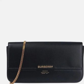 Burberry Womens Small Camille Leather Shoulder Bag - Black - Size: UNI
