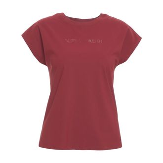 AlphaTauri T-Shirts, female, Red, Size: XS Red T-Shirt Classic Crew Neck