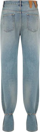 Darkpark Womens Straight-Leg Jeans Light Blue Cotton
