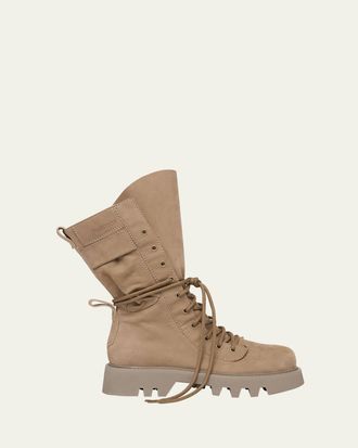 J.W.Anderson Suede Lace-Up Combat Boots