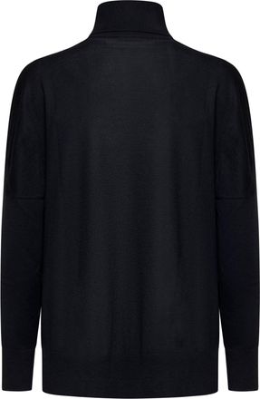 Blanca Vita Womens High Neck Sweater Black Wool