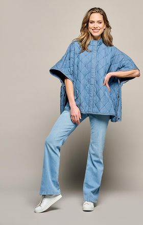 Mart Visser Dani Poncho Jacket Denim Blauw