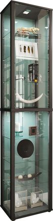 ebuy24 Ebuy24 - Vitrina De Vidrio Vcm De Pie Vitrina De Vidrio Con Vidrio De Seguridad Esg Dimensiones Aprox. Al. 227 X An. 50 X P. 38 Cm Soporte Vitrina De 