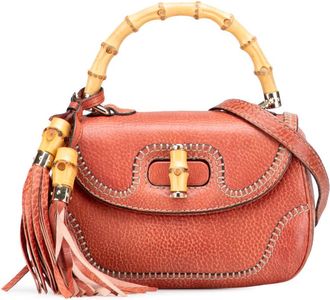 Gucci Pre-owned Gucci Small Leather New Bamboo Satchel Ladies 256805 204046