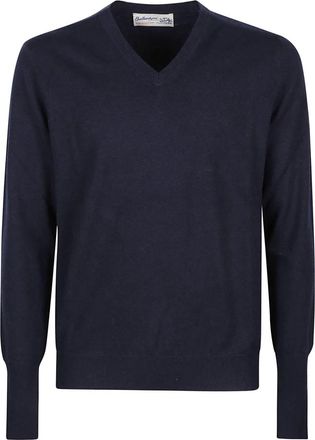 Ballantyne V-neck Truien - Heren - V-hals truien - Blauw - M - Truien & Vesten