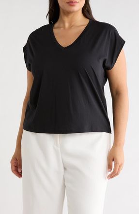 Nordstrom Pima Cotton T-Shirt in Black at Nordstrom Rack, Size 3X