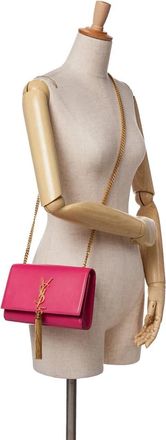 Saint Laurent Hobo Bags - 2018 Medium Smooth Calfskin Classic Monogram Kate - Gr. unisize - in Rosa - für Damen