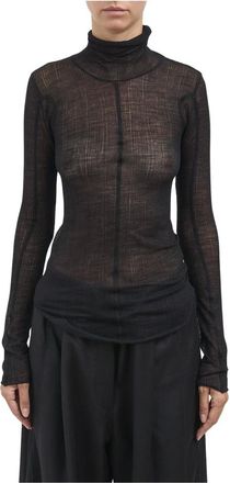 Andrea Ya'aqov Maglia Collo Alto in Lana - - Knitwear - Donna - Nero - S