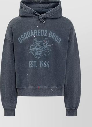 Dsquared2 logo print cotton hoodie