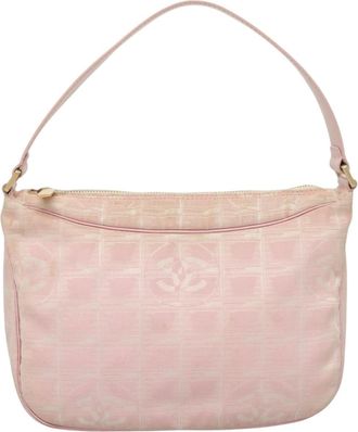 Chanel Travel Line Pink Nylon Handbag (Pre-Owned)