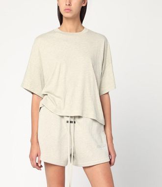 Fear of God Oversized greige cotton-blend T-shirt