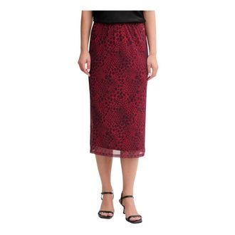 Marc Aurel Dames, Rokken, Rood, Maat: 2XL Leer
