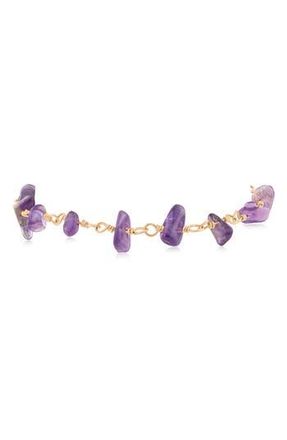 Jardin Raw Cut Amethyst Bracelet in Purple/Gold at Nordstrom Rack