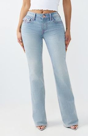 True Religion Becca Flap Pocket Bootcut Jeans in Light Skyline Wash at Nordstrom Rack, Size 28