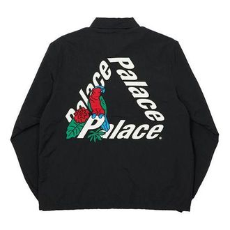 Palace Embroidery Logo Coach Jacket Unisex Black P19JK003