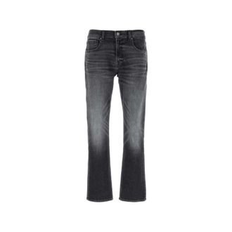 7 For All Mankind Jeans, Heren, Zwart, W33, Denim, Rechte jeans
