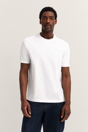 Bugatti T-Shirt BUGATTI Basic Essential, Herren, Gr. 3XL, weiss (10, wei&szlig;), 100% Baumwolle, unifarben, normal, Rundhals, gerader Abschluss, Shirts T-Shirt, au