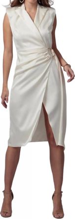 Jay Godfrey Gino Belted Midi Dress In White