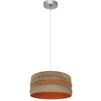 Fabrilamp Colgante Natalia 1xe27 Niquel/saco-naranja Regx30x30 Cm