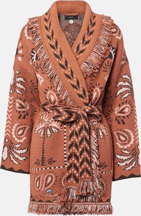 Alanui Wild Wonder Foulard wool and cotton cardigan