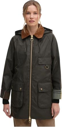 Barbour Highclere Wax Jacket - Dames - Zomerjassen - Groen - XL - Katoen - Jassen