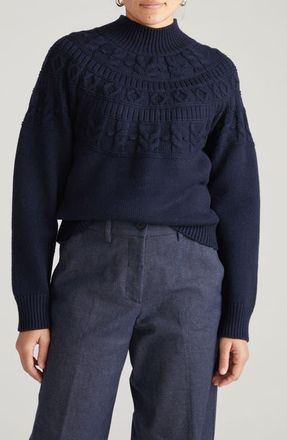 Universal Standard Safiya Mock Neck Sweater in Midnight Blue at Nordstrom, Size 4Xl