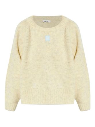 American Vintage Maglione East con applicazione - Giallo