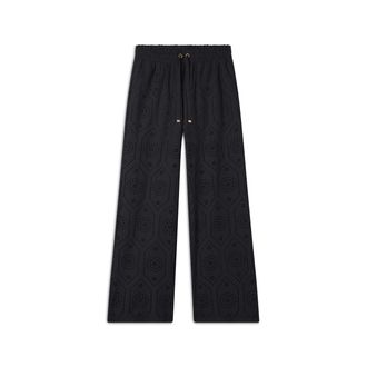 Freddy Pantaloni in mussola doppiati in cotone ricamato Sangallo