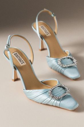 Badgley Mischka Octaviah Pleated Slingback Pumps