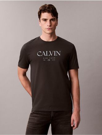 Calvin Klein Mens Calvin Graphic Classic T-Shirt - Black - 2XL