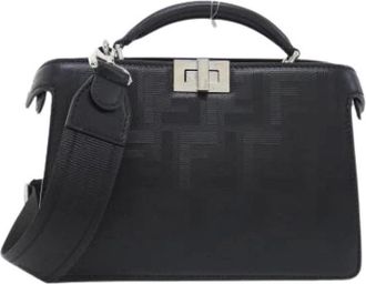 Fendi Vintage, unisex, Zwart, ONE Size, Leer, Pre-owned Vintage Handbag