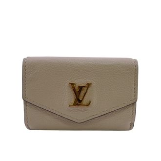 Louis Vuitton Beige Leather Wallet (Tri-Fold) (Pre-Owned)