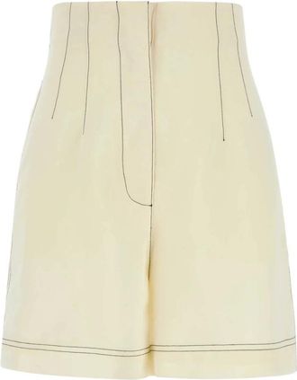 Philosophy di Lorenzo Serafini Ivoor Kleurige Shorts van Polyestermix - Dames - Korte Broeken - Beige - S - Polyester - Korte Broeken