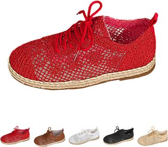 Generic Lace-Up Fit Shoes Womens Wide Fit Mesh Breathable Sneakers Casual Comfortable Cushioned Sole Front Canvas Shoes Ladies Lightweight Non Slip Walking Tr