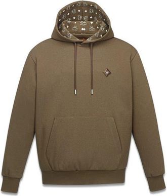 MCM Essential Logo Patch Ponte Hoodie in Green at Nordstrom, Size X-Large