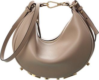 Fendi Fendi Fendigraphy Mini Leather Hobo Bag