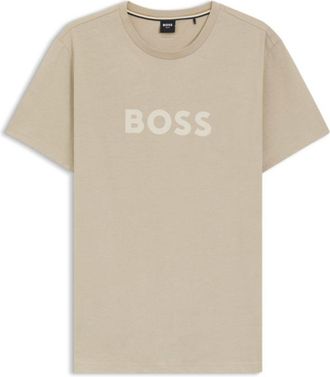 BOSS Cotton jersey T-shirt with logo print