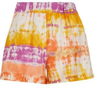 8 by YOOX PRINTED VISCOSE PULL-ON SHORTS