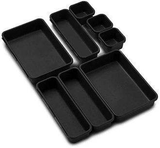 No Brand Organizador De Cajones - 8 Piezas - Sistema De Almacenamiento - Organizador De Cajones - Caj&oacute;n - C&oacute;moda - Separador De Cajones De Oficina - C&oacute;moda - C