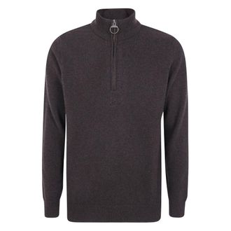 Barbour Holden Half Zip Truien - Heren - Truien - Bruin - Maat: L Wol