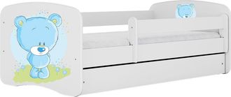 Les Tendances Cama 80x160 Somier Y Caj&oacute;n Incluidos Kocot Kids Babydream Osito Azul Blanco