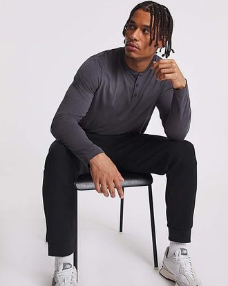 Jacamo Long Sleeve Grandad T-Shirt